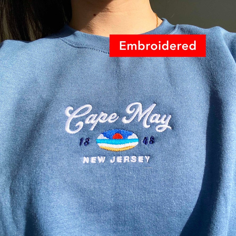 Cape May New Jersey Sweatshirt Vintage Beach Crewneck Gift Etsy