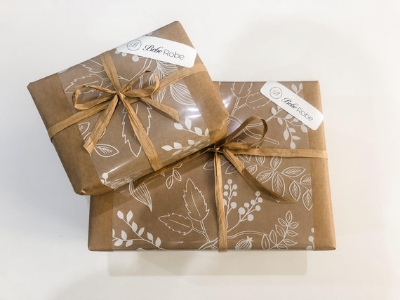 Carmel Solid Gift Wrap, Matte Brown Wrapping Paper, Neutral Beige