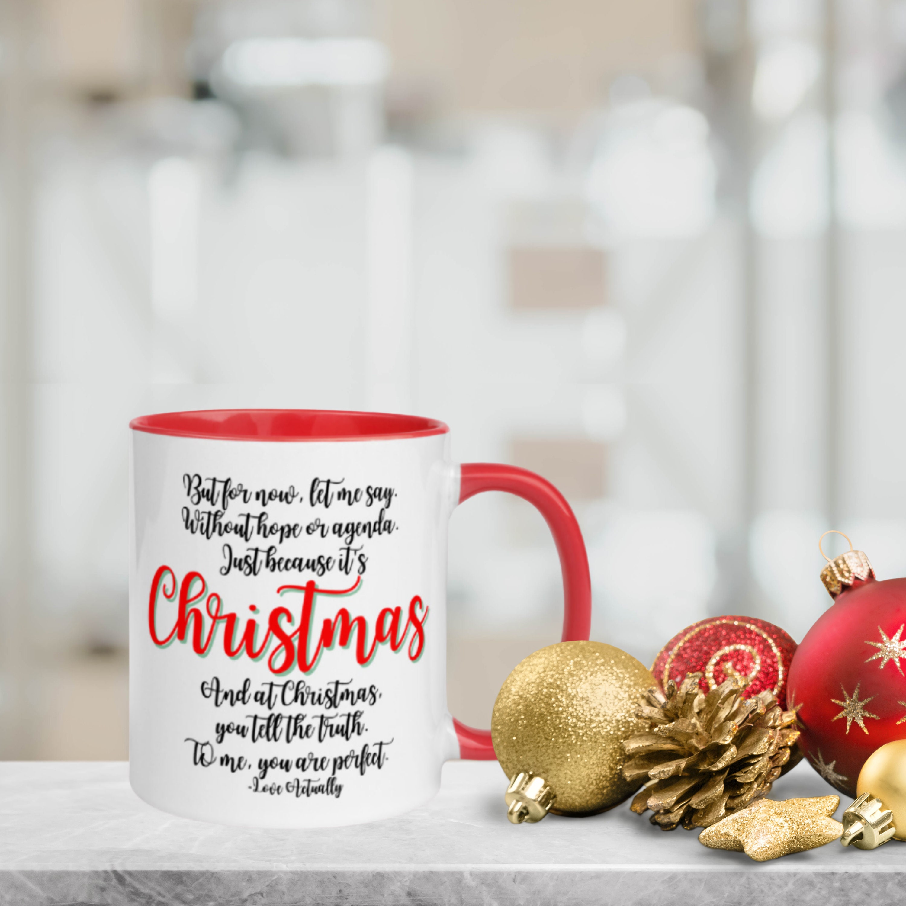 Love Actually Christmas Mug Christmas Movie Quotes You Are  Etsy