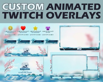 Ich werde ein individuelles animiertes Twitch Overlay Paket für deinen Stream entwerfen