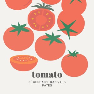Mid Century Modern Tomato Print | Tomato Print | Tomato Wall Art | Trendy Printable Art | Kitchen Wall Art | Kitchen Digital Wall Art