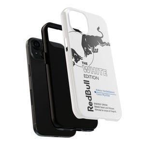 Red Bull White Edition Phone Case | Energy Drink Can Graphic image 3