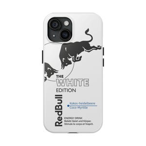 Red Bull White Edition Phone Case | Energy Drink Can Graphic image 2