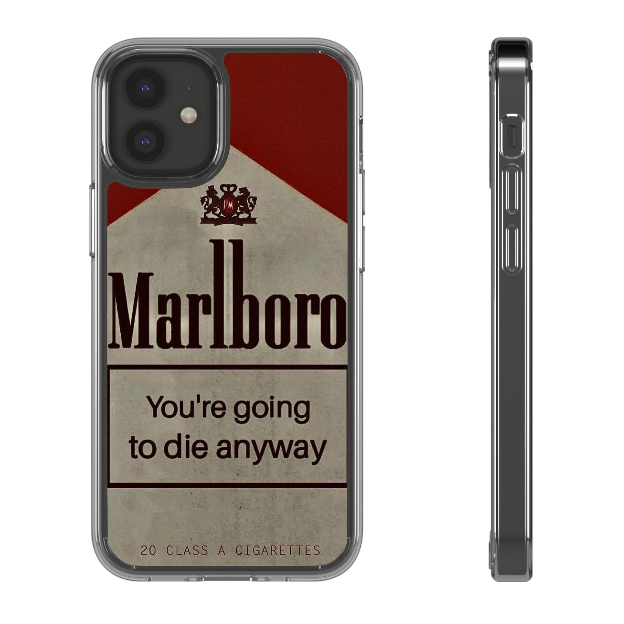 cigarette cell phone case cas:pace 25A/W MagSafe "Cigarette" Head of a Skeleton with a Burning Cigarette Cigarette Pack | Phone Case