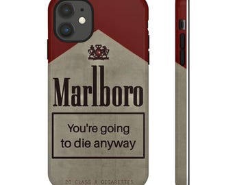 drop dead cigarette phone case Marlboro Style Warning Whether youre channeling dark aesthetic vibes or simply love provocative classical art Marlboro Style Warning Phone Case