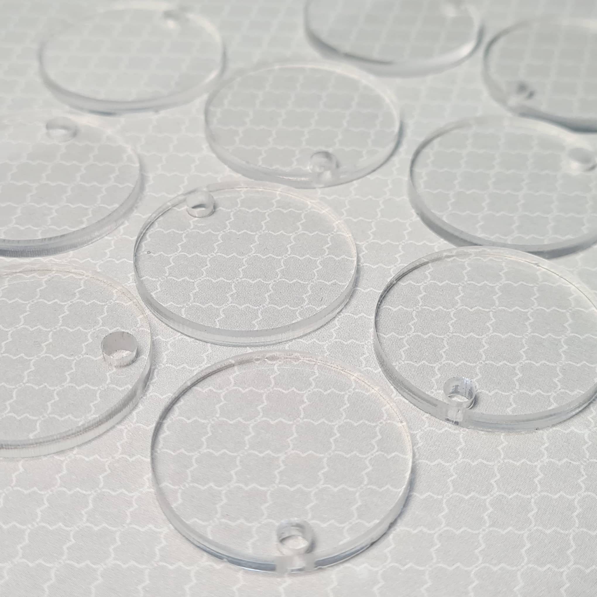 10 Pcs 30mm Laser Cut Clear Acrylic Circles With or Without Etsy