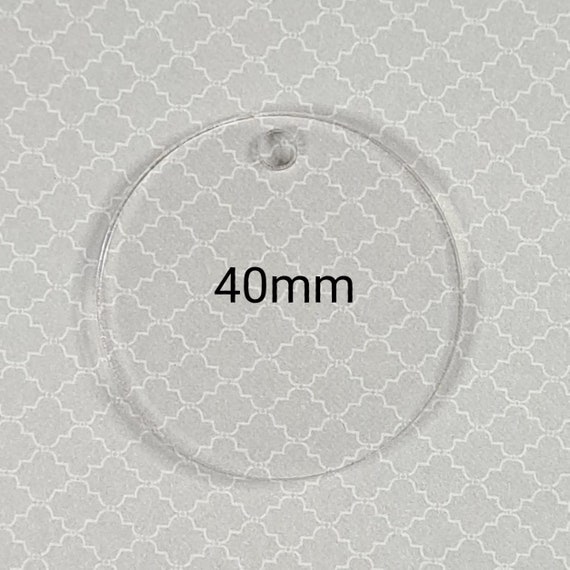 10 Pcs 40mm Laser Cut Clear Acrylic Circles With or Without Etsy