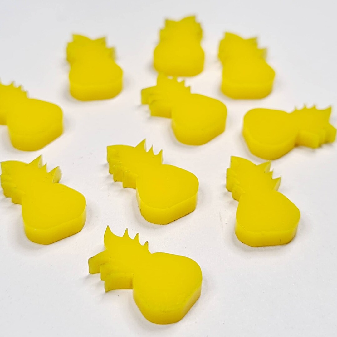 10 Pcs 15mm Laser Cut Yellow Acrylic Pineapples Etsy Australia