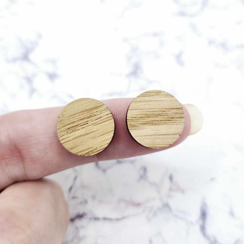 oak wood veneer toppers studs DIY earring supplies laser cut acrylic dangles blanks resin clay