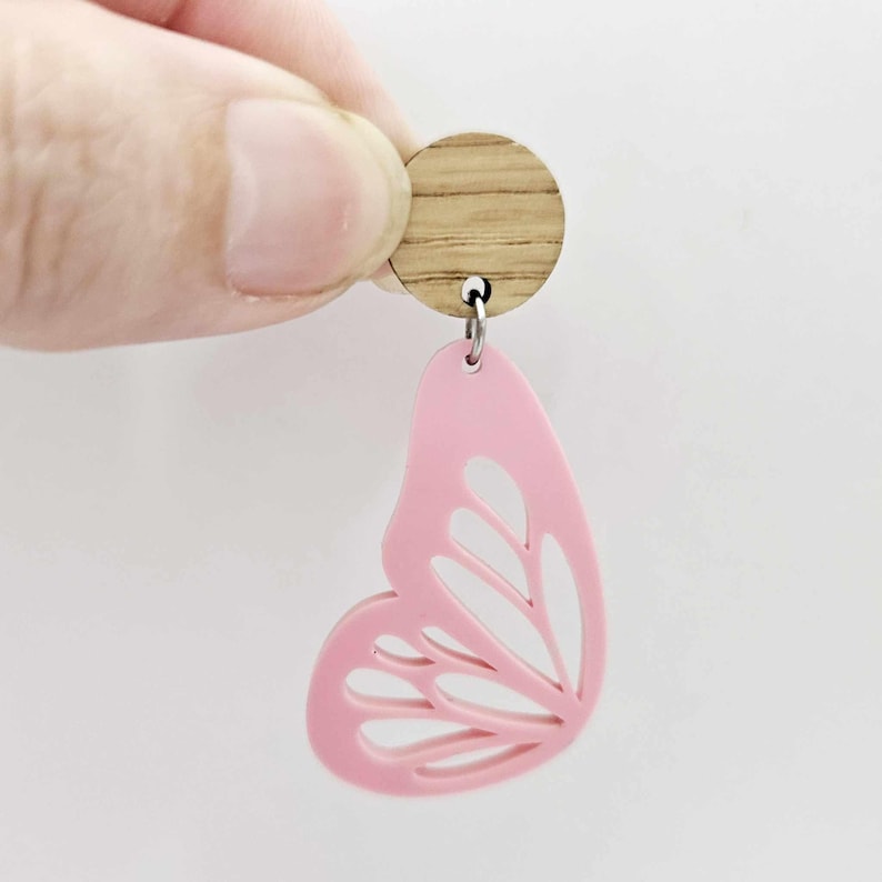 oak wood veneer toppers studs DIY earring supplies laser cut acrylic dangles blanks resin clay