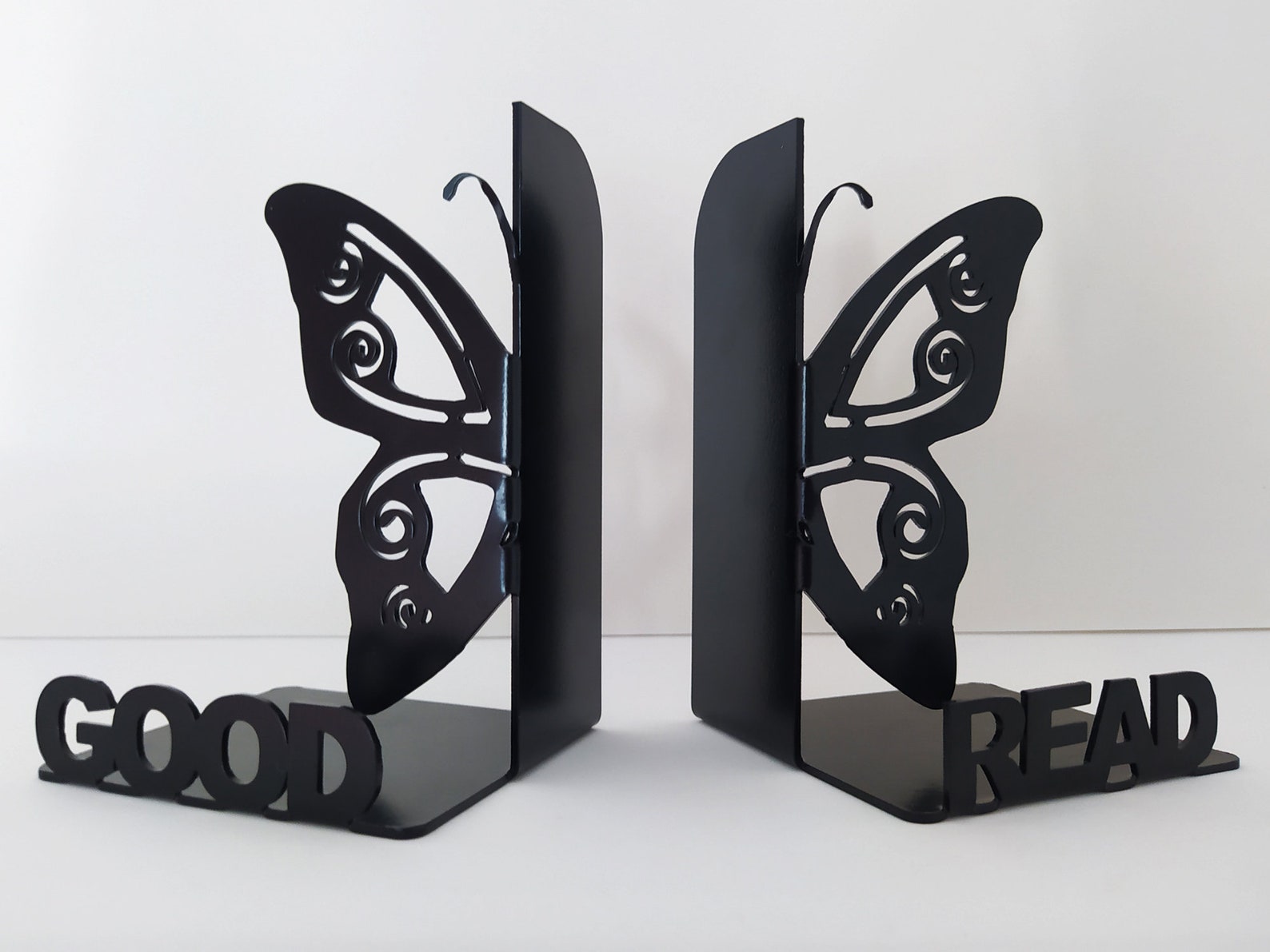 3D Butterfly Bookends / Metal Bookends / Metal Book Etsy