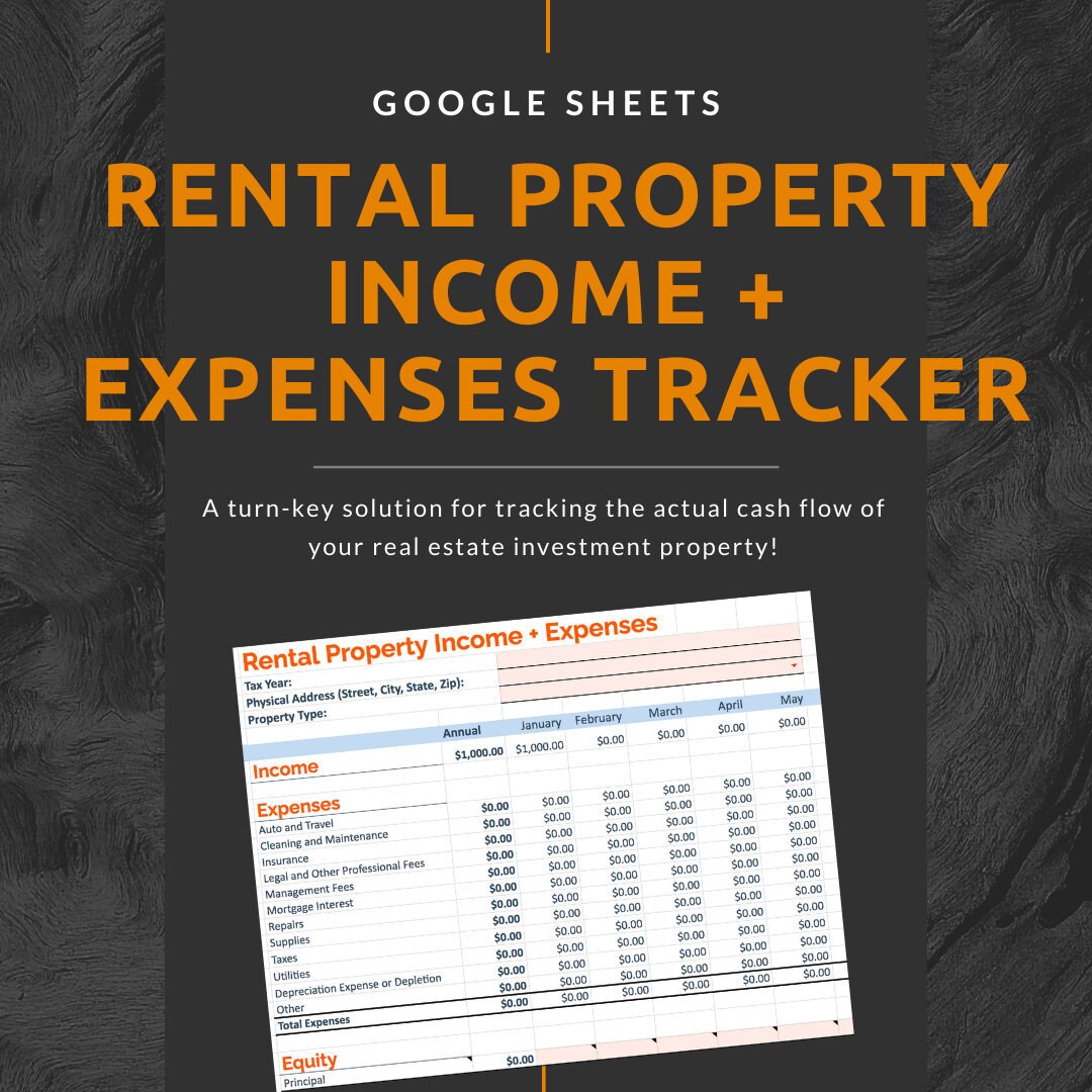 Rental Property Income + Expenses Calculator - Great for Taxes ...
