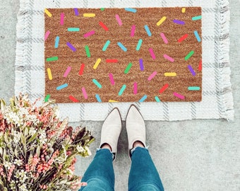 Ice Cream Sprinkles Doormat | Sprinkles | Sprinkle Rug  | Summer Decor |  | Housewarming Gift | Ice Cream Doormat | Bright Doormat