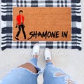 Shamone In Doormat – Funny Michael Jackson Inspired Welcome Mat | Pop Culture Front Porch Decor | Unique Gift for Music Lovers