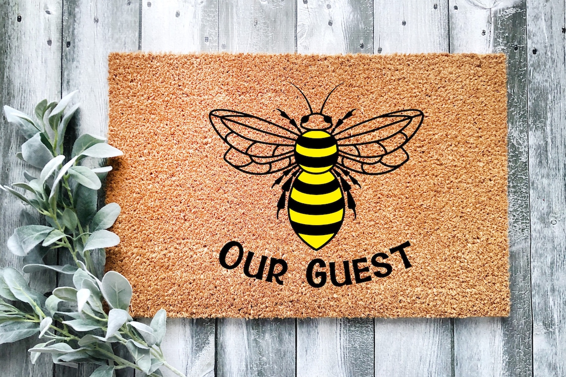 Bee Our Guest Doormat Mat Housewarming Gift Wedding Etsy