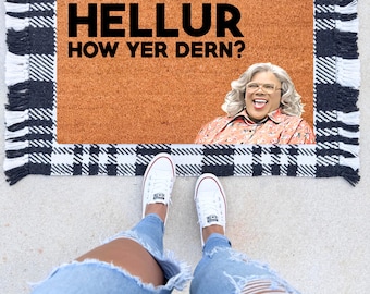 Hellur Doormat, Funny Welcome Mat, Funny Door Mat, Housewarming Gift, Madea Doormat, Home Decor