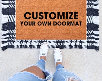 Custom Doormat, Custom Door Mat, Housewarming Gift, Birthday Gift, Funny Doormat, Custom Words