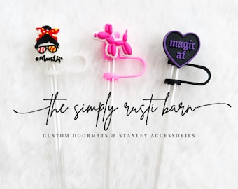 Stanley Straw Topper, Cute Tumbler Accessory, Silicone Straw Cover