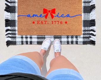 America 250th Anniversary Doormat, 1776 Doormat, Patriotic Home Decor, Front Door Mat, Porch Decor, 4th of July