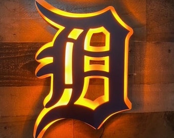 Fan Art- Backlit LED Detroit Tigers 3D Sign