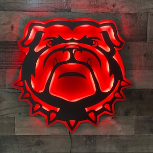 Backlit LED Bulldogs 3D Sign