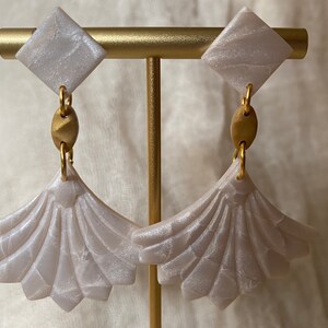Polymer Clay Dangle Earrings- Clip-On Option