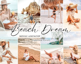 4 つのビーチ プリセット、Lightroom プリセット、Lightroom モバイル プリセット、デスクトップ プリセット、Instagram プリセット、モバイル Lightroom プリセット、ビーチ ドリーム