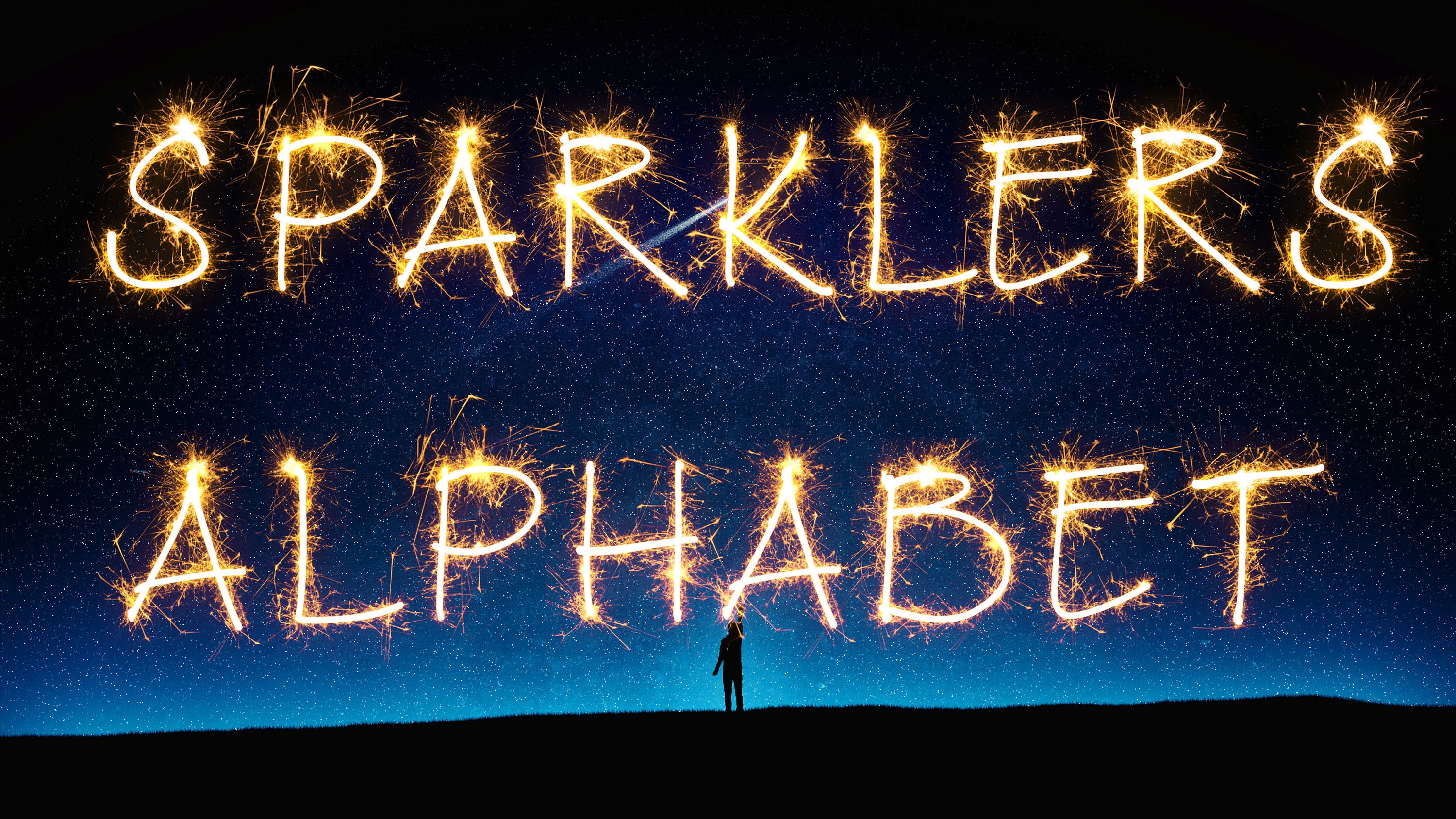 Sparkler Alphabet, Sparkler Letters,sparkler Number,new Years Eve Spark