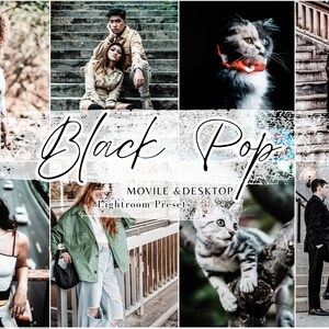 Black MOBILE LIGHTROOM Presets, Lightroom Mobile Preset, VSCO, Instagram Filter, Desktop Presets, dark preset, moody presets, dark preset