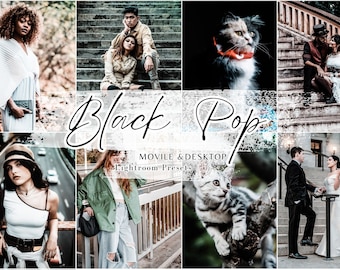 ブラックモバイル Lightroom プリセット、Lightroom モバイル プリセット、VSCO、Instagram フィルター、デスクトップ プリセット、ダーク プリセット、ムーディ プリセット、ダーク プリセット