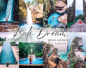 4 つのモバイル Lightroom プリセット、Lightroom モバイル プリセット、Instagram プリセット、プリセット Lightroom、デスクトップ プリセット - Bali Dream、DigitalexpressStore