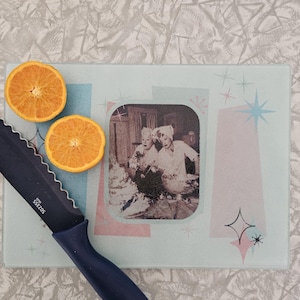 Atomic MCM I Love Lucy Glass Cutting Board 11×8