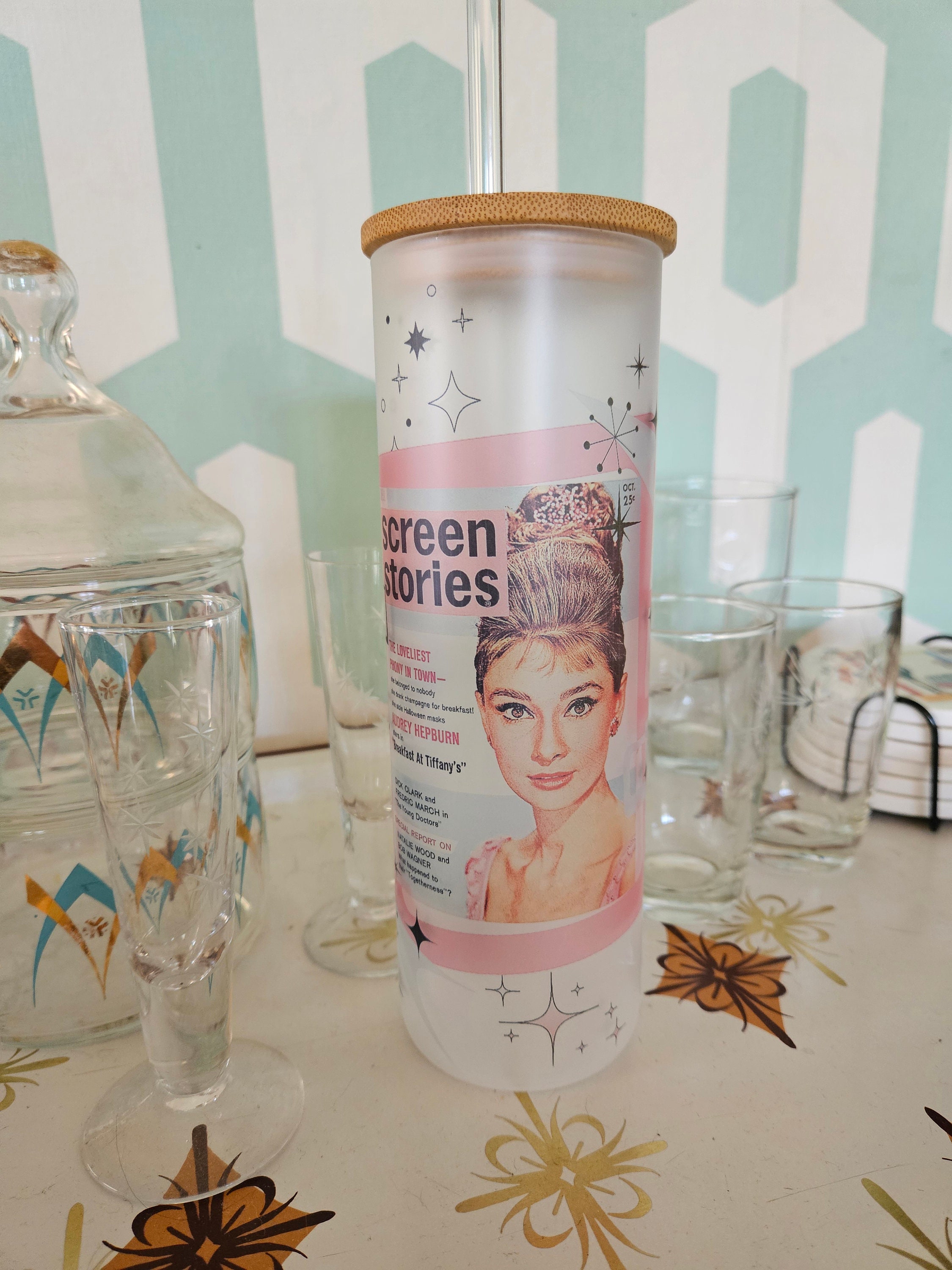 MCM Audrey Hepburn 20oz Glass Tumbler