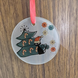 MCM Atomic Cat Christmas Ornament