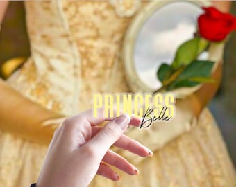 Belle Beast / Transparent Sticker/ Beauty and the Beast Belle Disney decal /bullet journal planner hydroflask water bottle