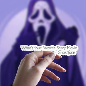 Scream Sticker, Horror, Kindle, Booktok,Scary Movie, no you hang up, Ghostface Halloween Sticker, Laptop Sticker, Waterproof Vinyl Sticker