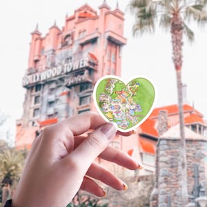 Hollywood Studios / Disney World park map /Laptop Sticker/ Mickey Disney /  bullet journal planner /  hydroflask decal water bottle