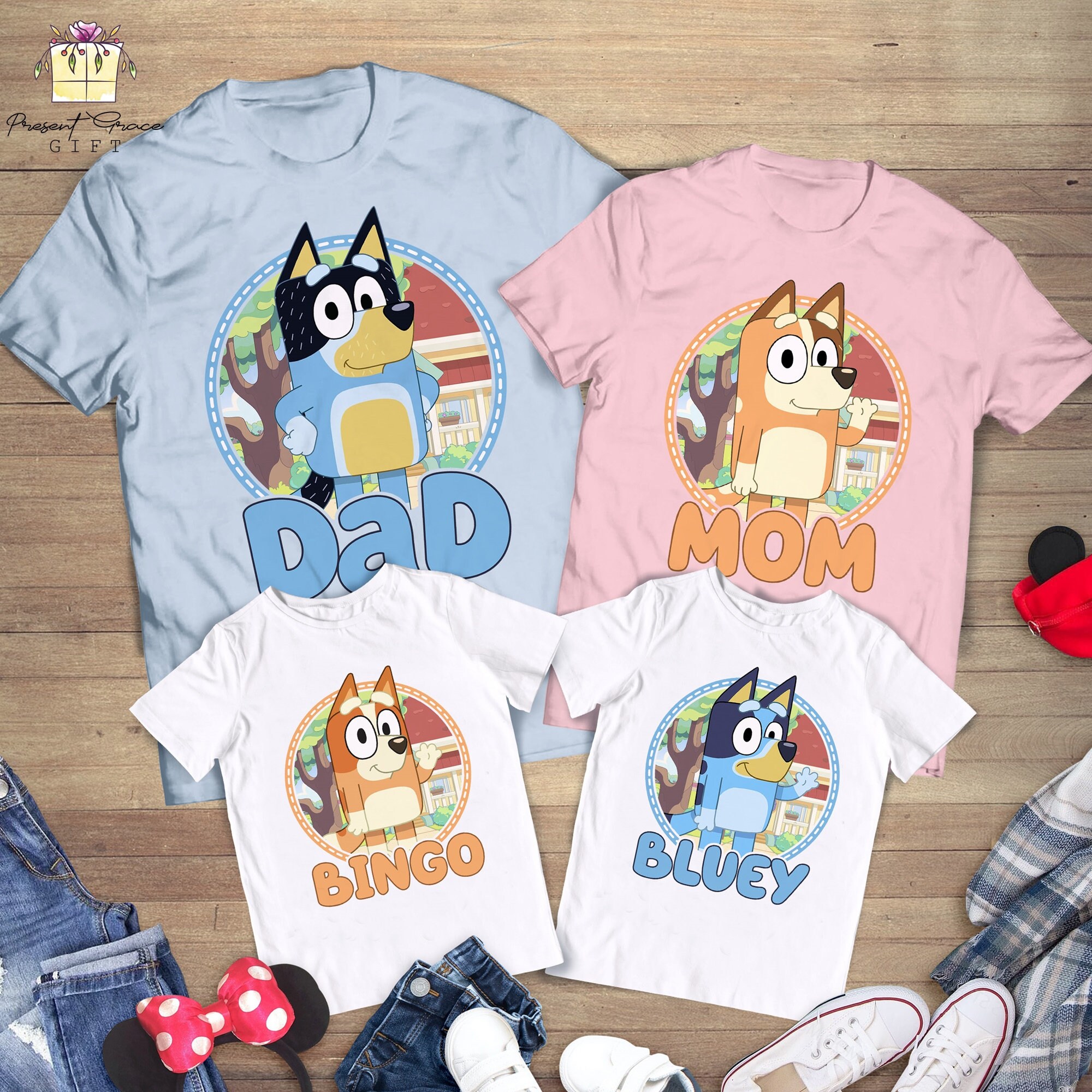 Discover BlueyDad Family Birthday Shirt, BlueyDad Matching Shirts