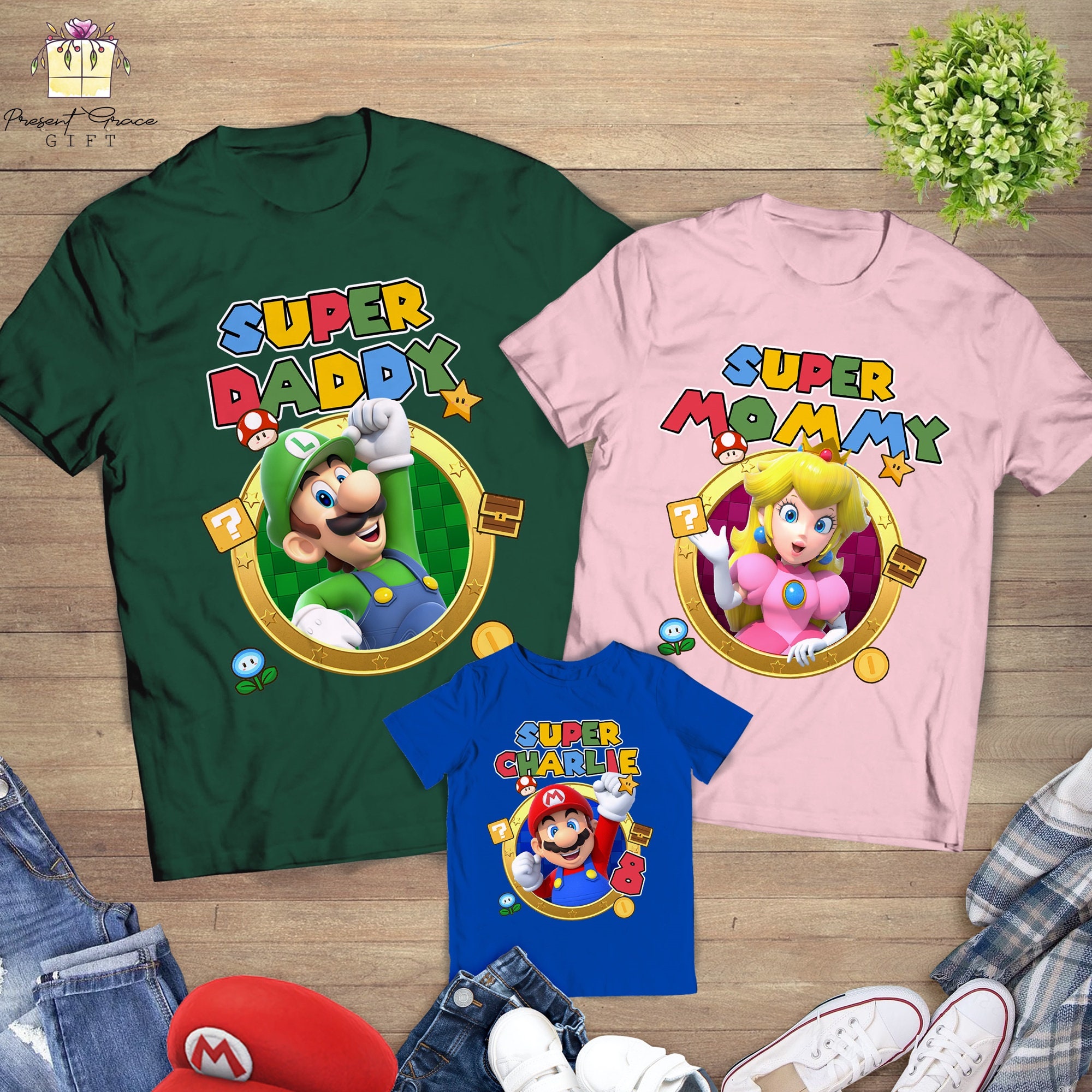 Super Mario Family Birthday Shirt, Super Mario Family Shirts