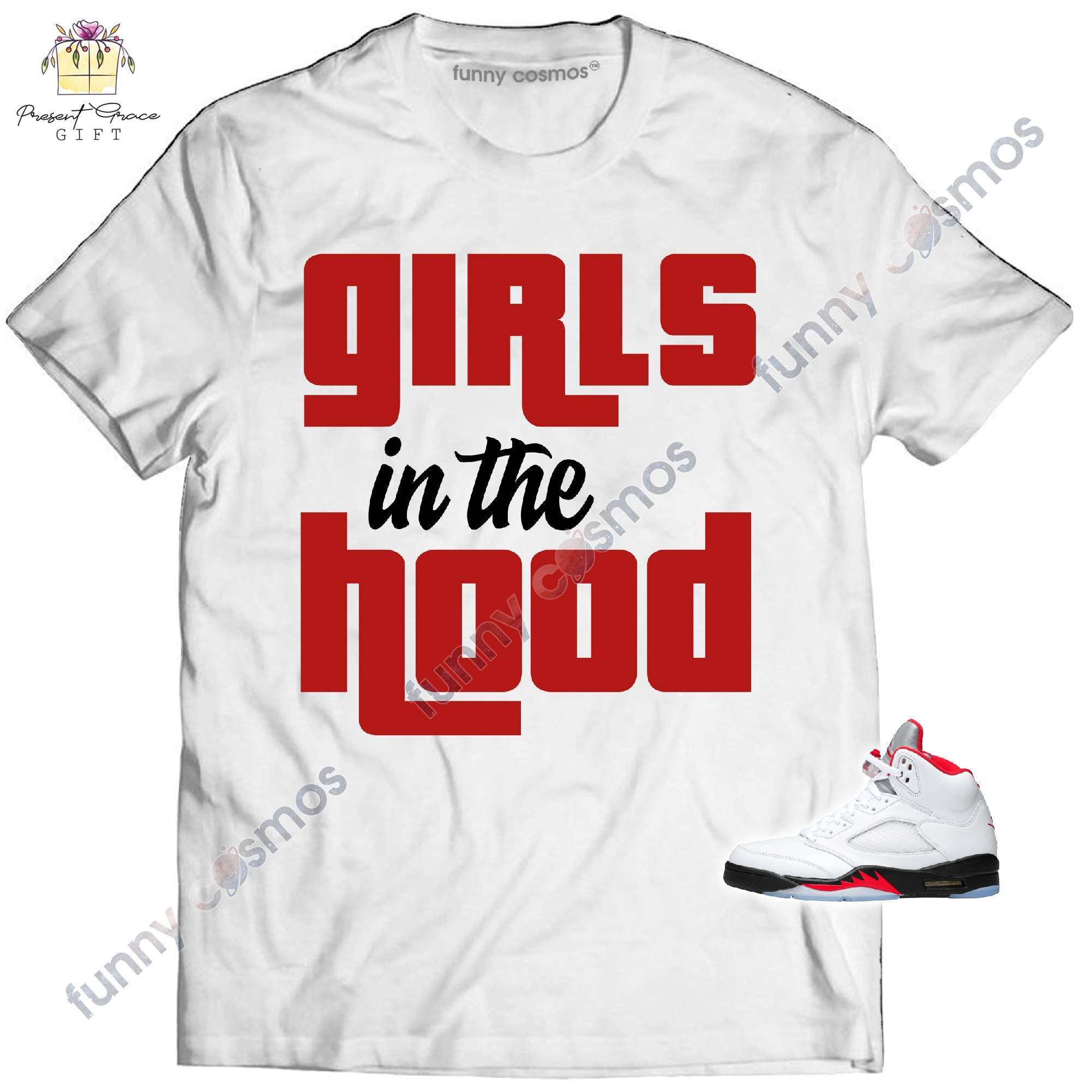 fire red 5s shirt