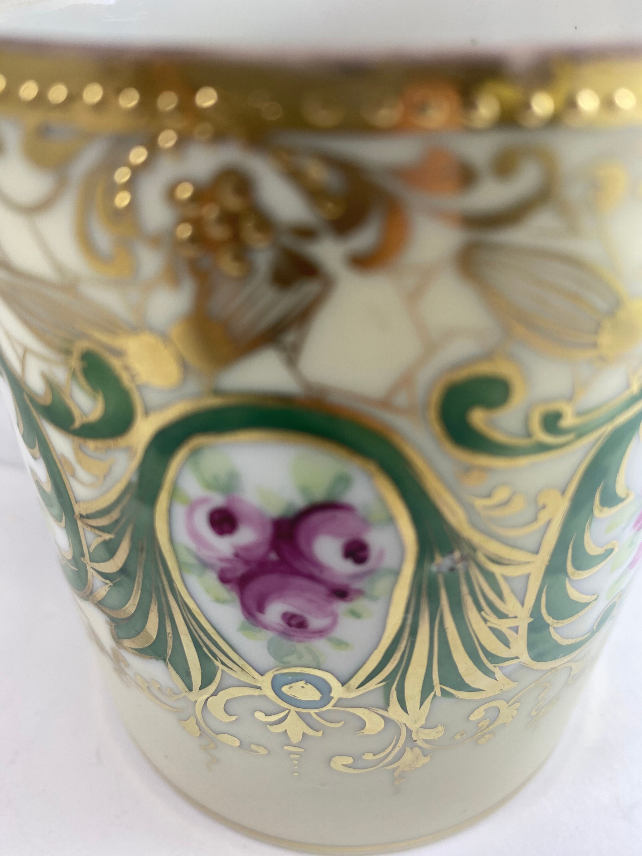 Vintage Victorian HandPainted Condensed Milk Holder Roses Etsy