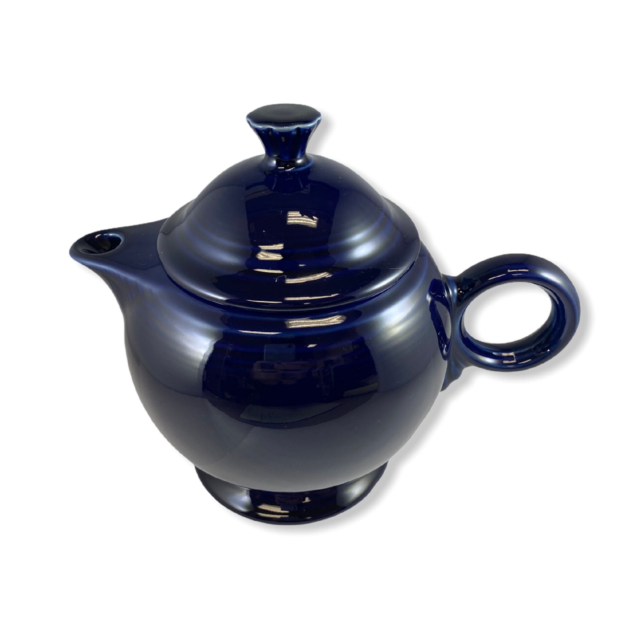 Vintage Fiesta Cobalt Teapot 1930s40s Etsy