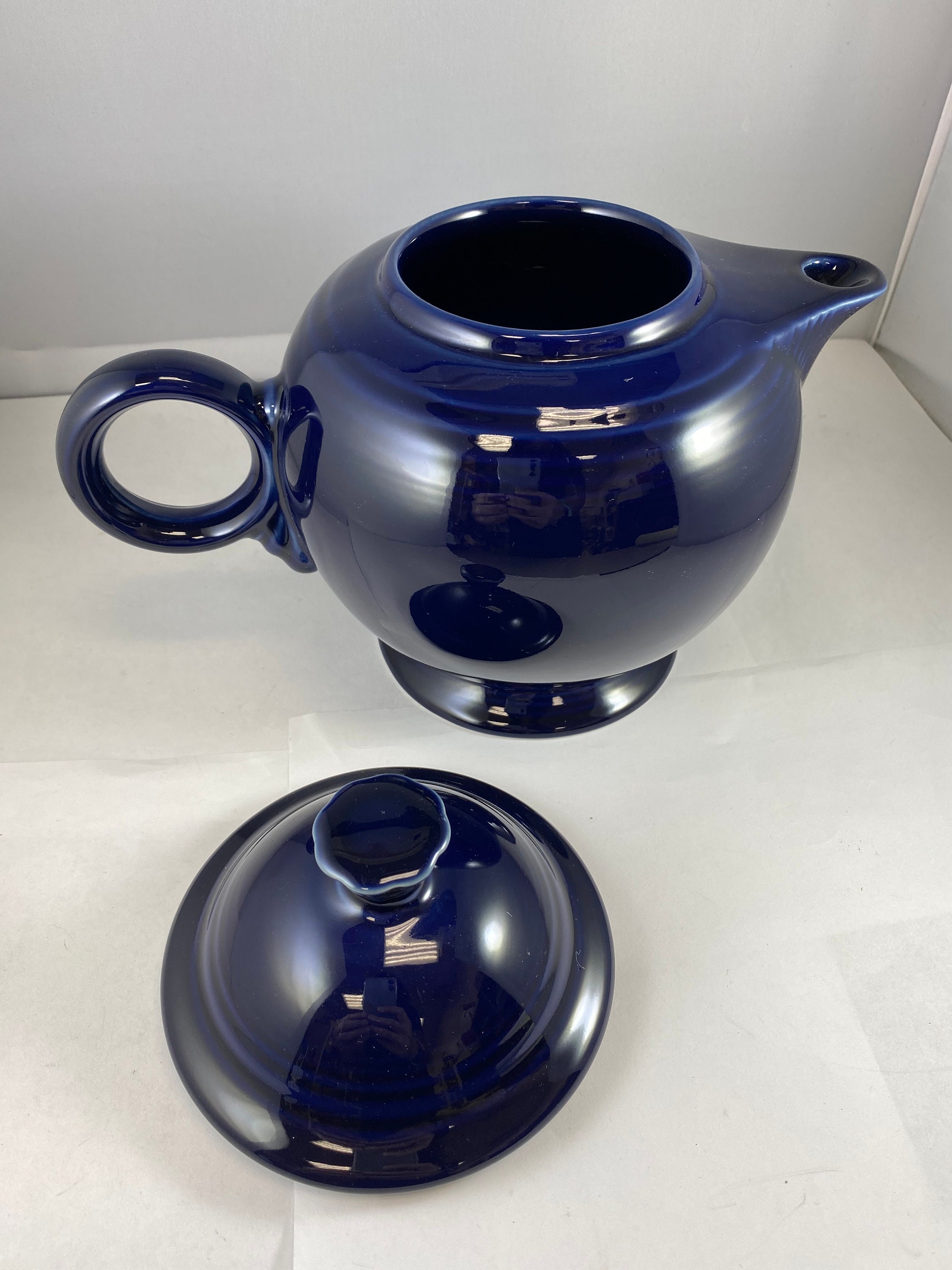 Vintage Fiesta Cobalt Teapot 1930s40s Etsy