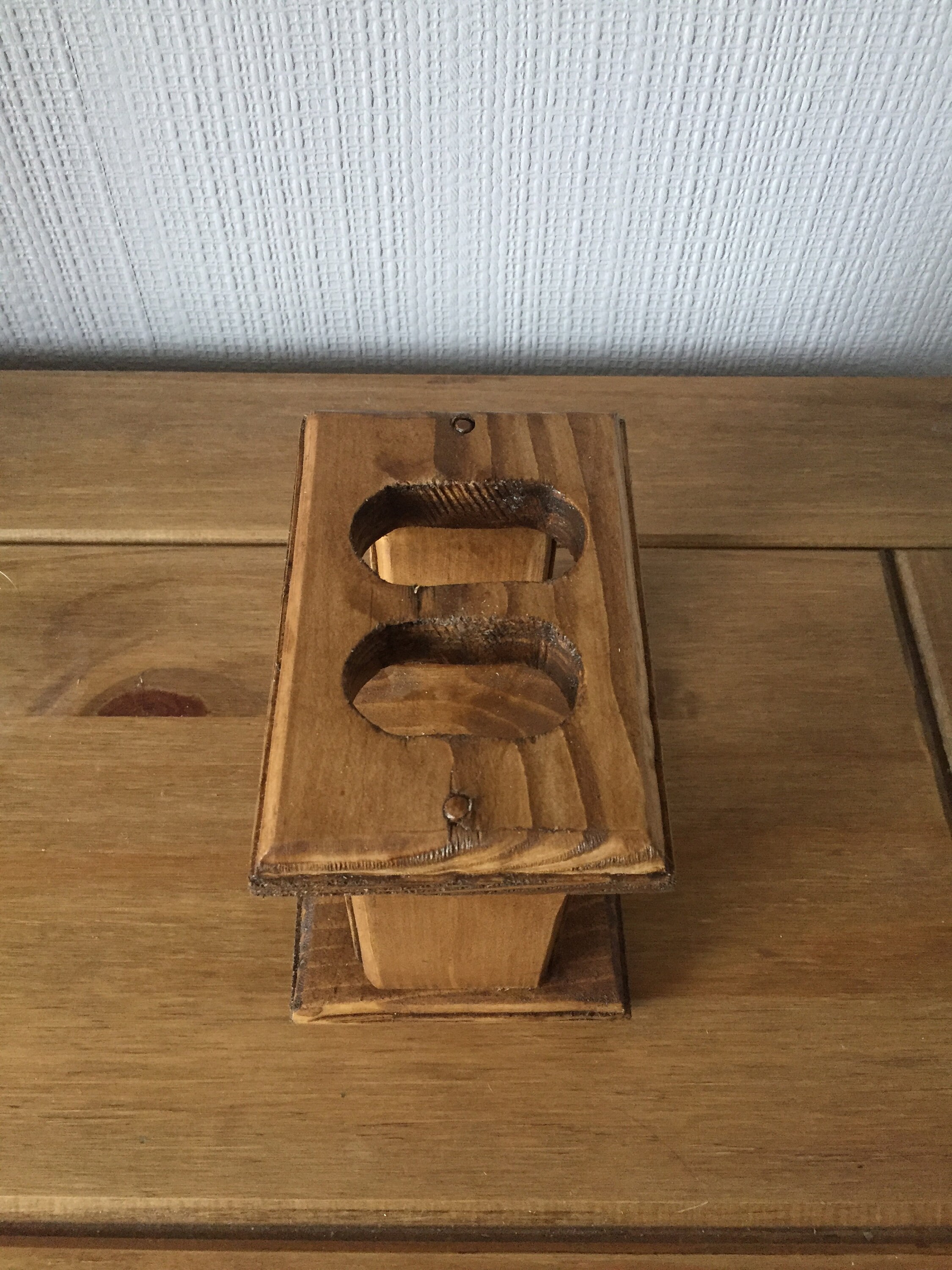 Wooden TV Remote Control Holder 2 Port Remote Rack Etsy