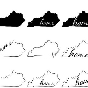 Kentucky SVG Bundle, Kentucky SVG, State Clipart, Cut Files For Silhouette, Files for Cricut, Svg, Dxf, Png, JPG, Kentucky Vector Design
