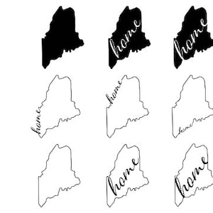 Maine SVG Bundle, Maine SVG, Maine State Clipart, Cut Files For Silhouette, Files for Cricut, Maine Vector, Svg, Dxf, Png, JPG, Maine Design
