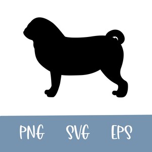 Pug, Pug SVG Bundle, dog Clipart, Cut Files For Silhouette, Files for Cricut, Svg, Png, Pug Vector Design