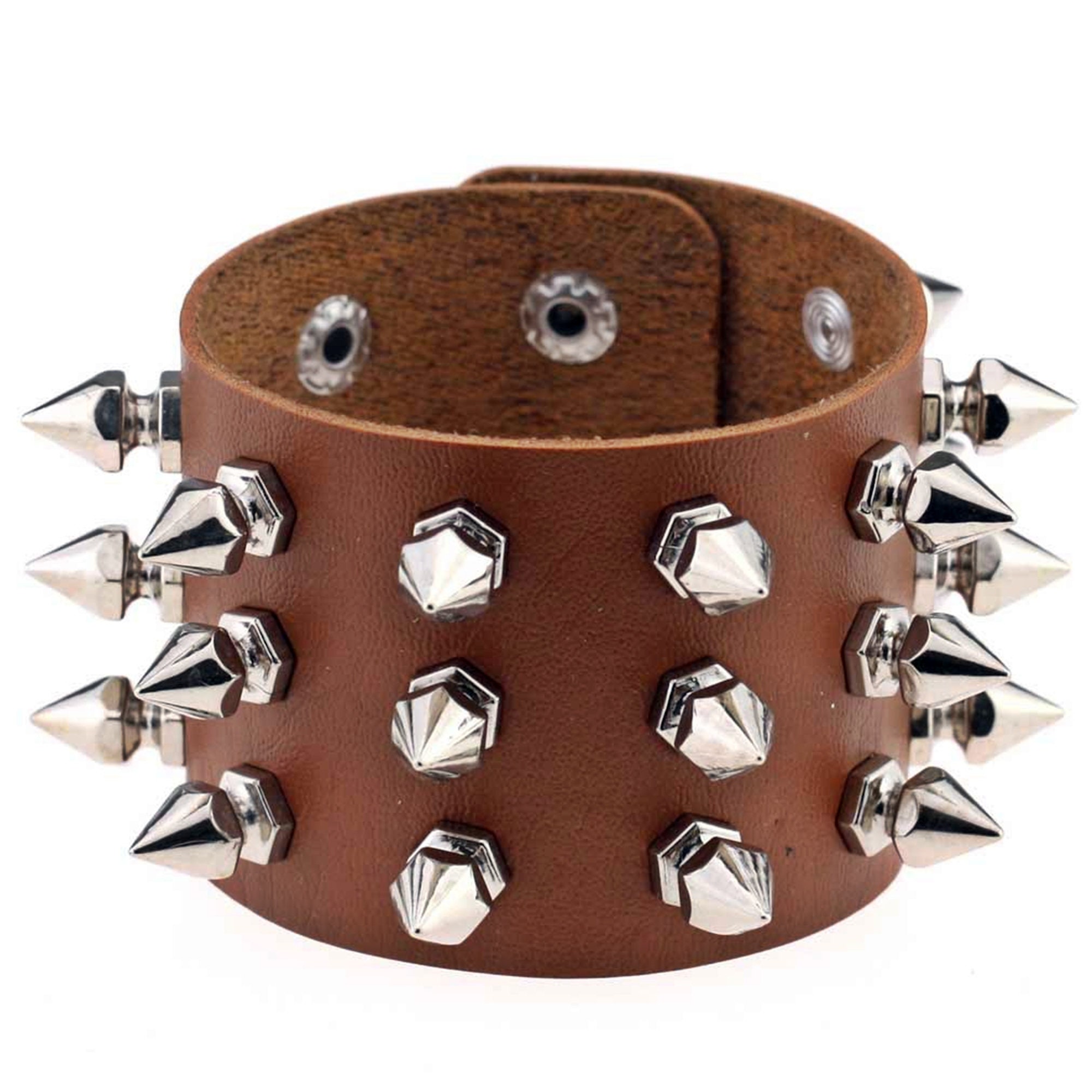 Punk Gothic Rock Cuspidal Spikes Rivet Cone Stud Wide Leather - Etsy