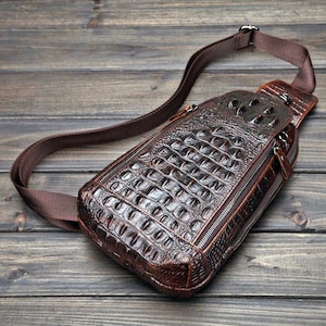 100% Crocodile skin Leather Women's luxury Handbags Large Sling Shoulder  Bags