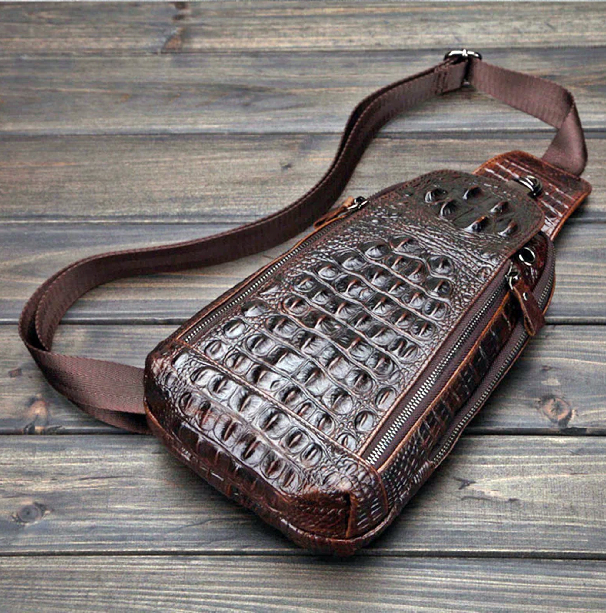 Crocodile crossbody top